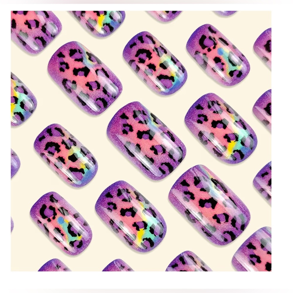 Leopard Print Medium Square Press-On Nails